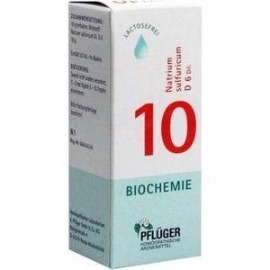 BIOCHEMIE Pflüger 10 Natrium sulfuricum D 6 Tropf.