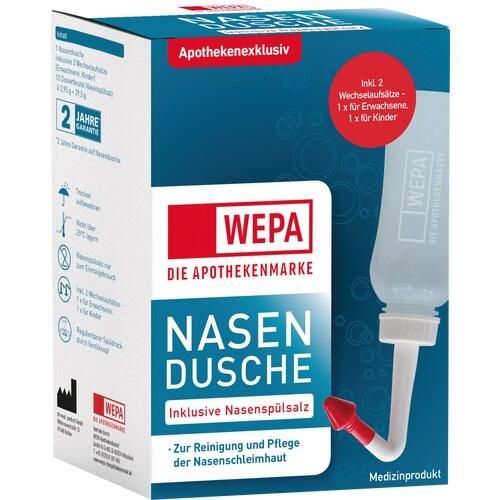 WEPA Nasendusche mit 10x2,95 g Nasenspülsalz